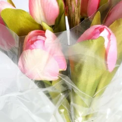 Buqué De Tulipanes Artificiales Rosa, 30 Cm