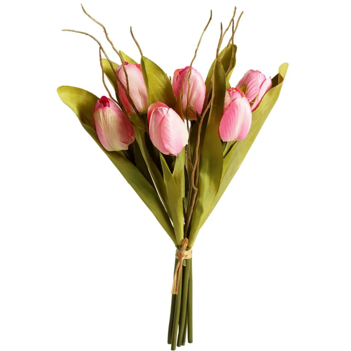 Buqué De Tulipanes Artificiales Rosa, 30 Cm