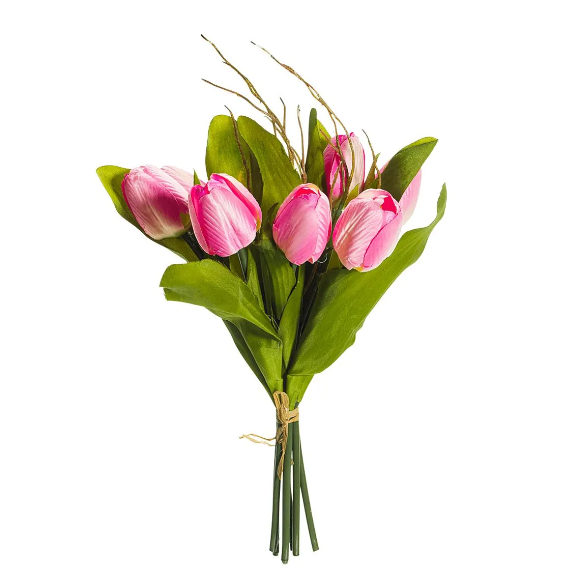 Buqué De Tulipanes Artificiales Rosa, 30 Cm