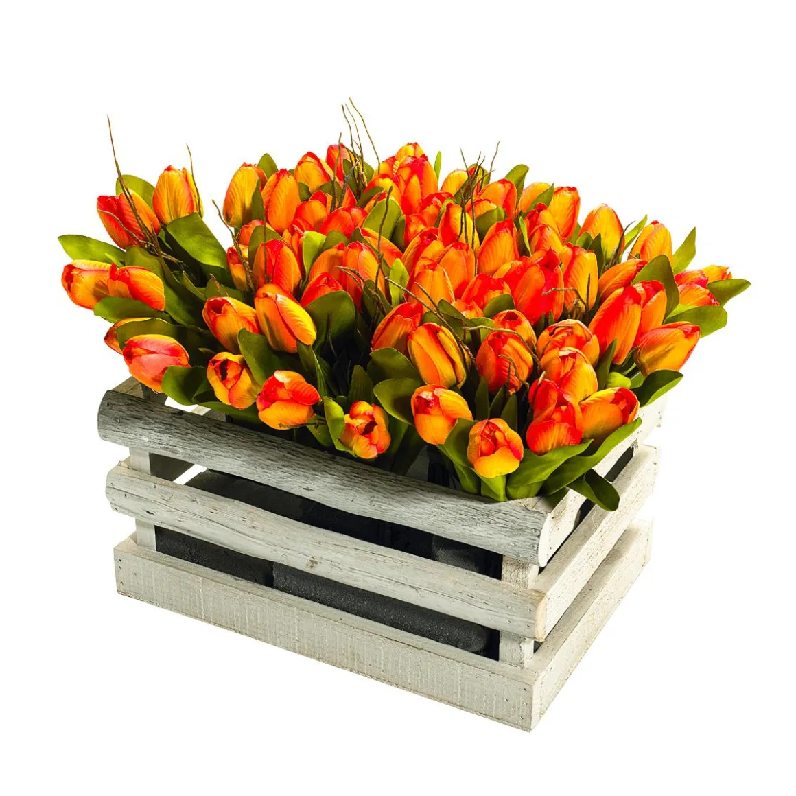 Buqué De Tulipanes Artificiales Naranja, 30 Cm