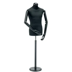 Busto Masculino Para Sastre, Busto De 76 Cm, Negro/negro