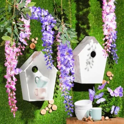 Cabaña Para Pájaros Decorativa Longitud 40 Cm