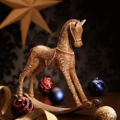 Caballo Balancín Con óptica De Madera 30 X 30 Cm