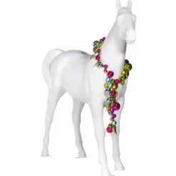 Caballo Deco 195 Cm De Altura, Blanco
