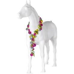Caballo Deco 195 Cm De Altura, Blanco