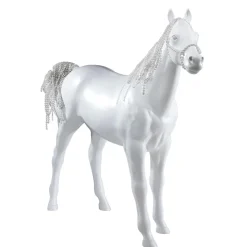 Caballo Deco 195 Cm De Altura, Blanco