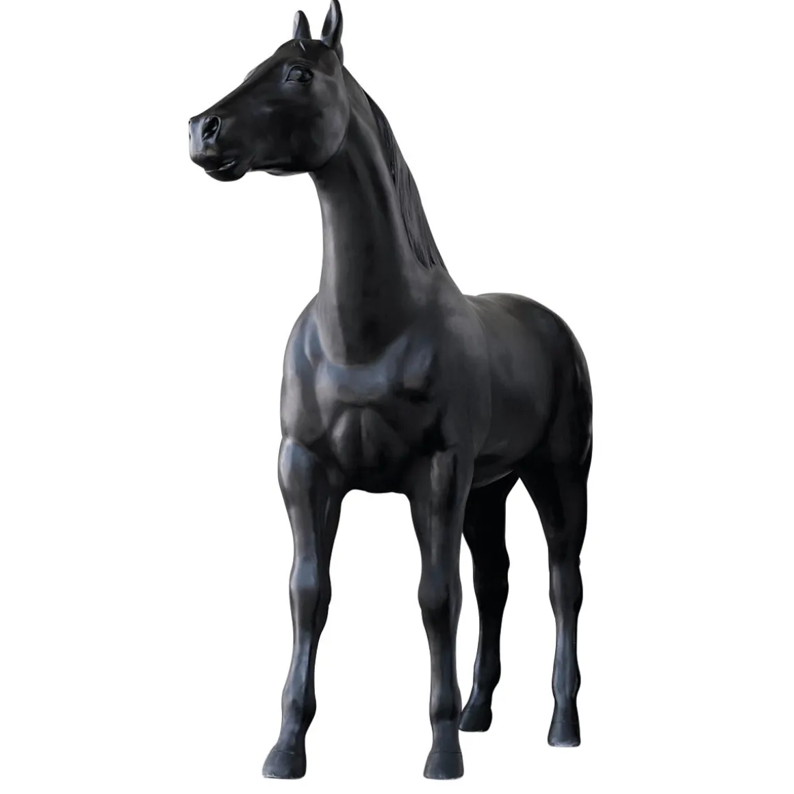 Caballo Deco 195 Cm De Altura, Negro