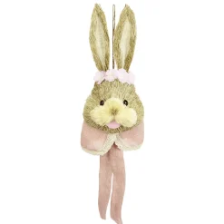 Cabeza De Conejo Con Collar Rosa 80 Cm