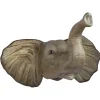 Cabeza De Elefante Anchura 109 Cm, Gris/natural