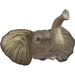 Cabeza De Elefante Anchura 109 Cm, Gris/natural