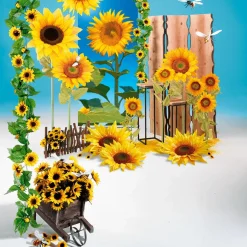 Cabeza De Flor Deco Girasol, 60 Cm Ø