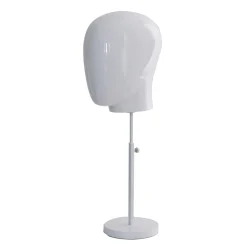 Cabeza De Maniquí De Hombre Blanca Con Soporte 29 X 29 X 40 Cm