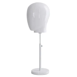 Cabeza De Maniquí De Señora Blanca Con Soporte 26 X 26 X 40 Cm