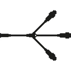 Cable De Distribución 3-veces Para LED Profi System, Negro