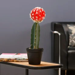 Cactus Artificial De Fresa En Maceta 35 Cm