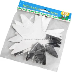 Cadena De Estrellas De Plástico Plata Ø 15 Cm, 200 Cm