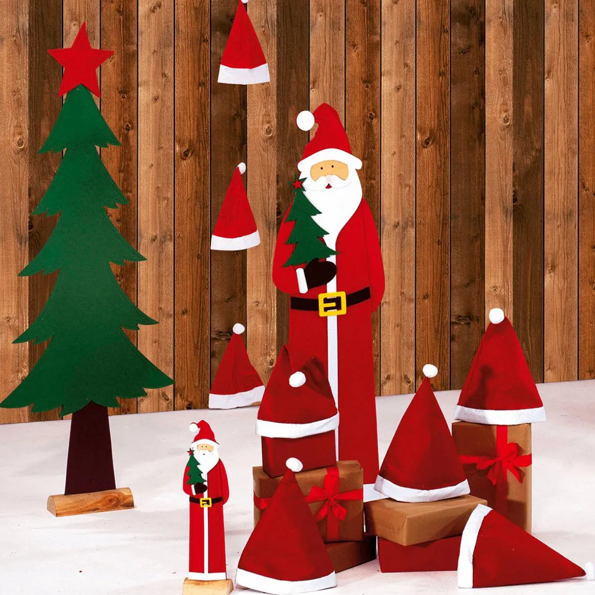 Cadena De Gorras De Papá Noel 250 Cm