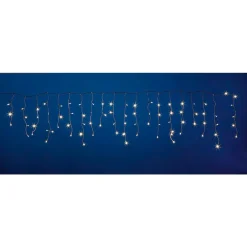 Cadena De Luces De Granizo De Luz LED 24 V Para Interiores, Luz LED Cálida, Cable De PVC Blanco, 200 X 100 Cm
