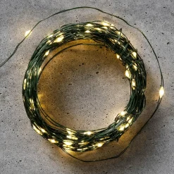 Cadena De Luces LED Con Alambre Con Baterías Para Exteriores, 100 LED, 10 M
