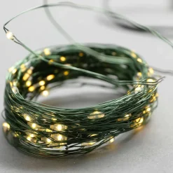 Cadena De Luces LED Con Alambre Con Baterías Para Exteriores, 100 LED, 10 M