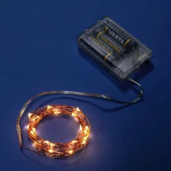 Cadena De Luces LED Con Alambre Con Baterías Para Interiores, 50 LED, 5 M