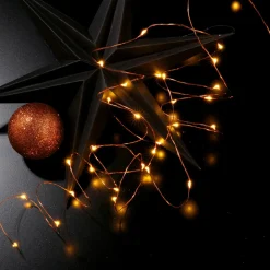 Cadena De Luces LED Con Alambre Con Baterías Para Interiores, 50 LED, 5 M