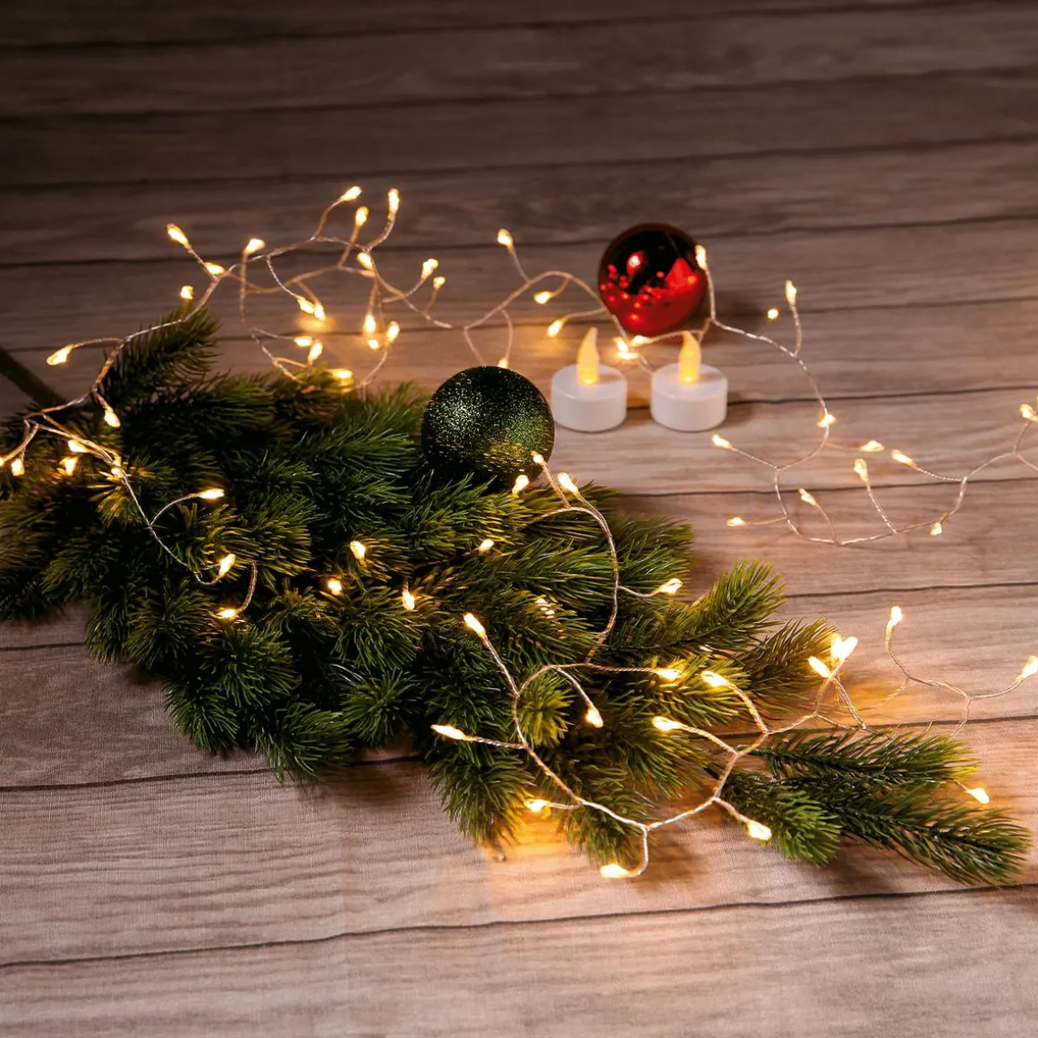 Cadena De Luces LED Con Alambre Fuegos Artificiales Para Exteriores, 240 LED, 6 M