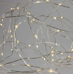 Cadena De Luces LED Para Exterior, 10 M, Plata