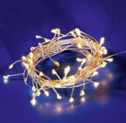 Cadena De Luces LED Twinkle Para Exterior, 10 M, Plata