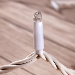 Cadena De Luz De Bajo Voltaje Blanca 10m IP44 Blanco Cálido