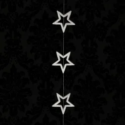 Cadena Decorativa De Estrellas Ø 13 Cm, 200 Cm, Plata