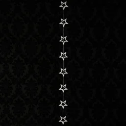 Cadena Decorativa De Estrellas Ø 14 Cm, 200 Cm, Plata