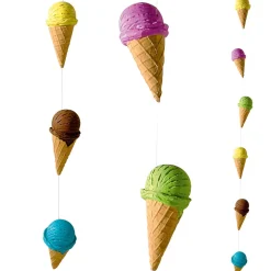 Cadena Decorativa De Helados De Cucurucho Alimento De Imitación 220 Cm