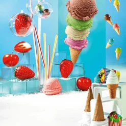 Cadena Decorativa De Helados De Cucurucho Alimento De Imitación 220 Cm