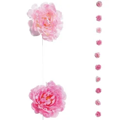 Cadena Decorativa De Peonías, Longitud 180 Cm