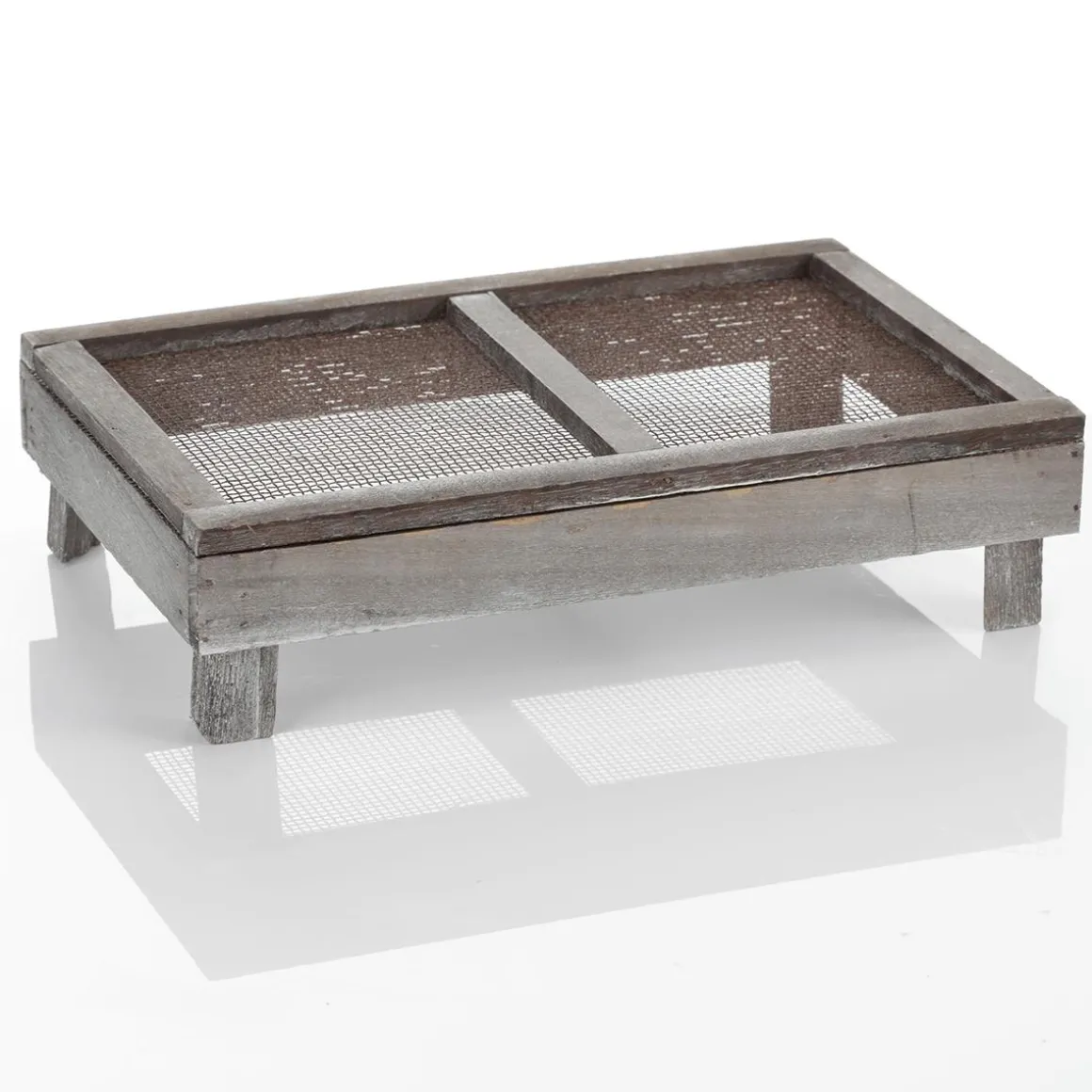 Caja De Madera Con Rejilla, 28 X 18 Cm