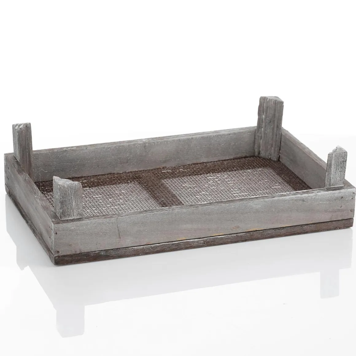 Caja De Madera Con Rejilla, 28 X 18 Cm