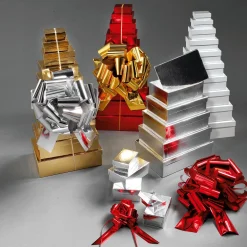 Cajas De Cartón De Regalo, Color Rojo, 10 Pz.