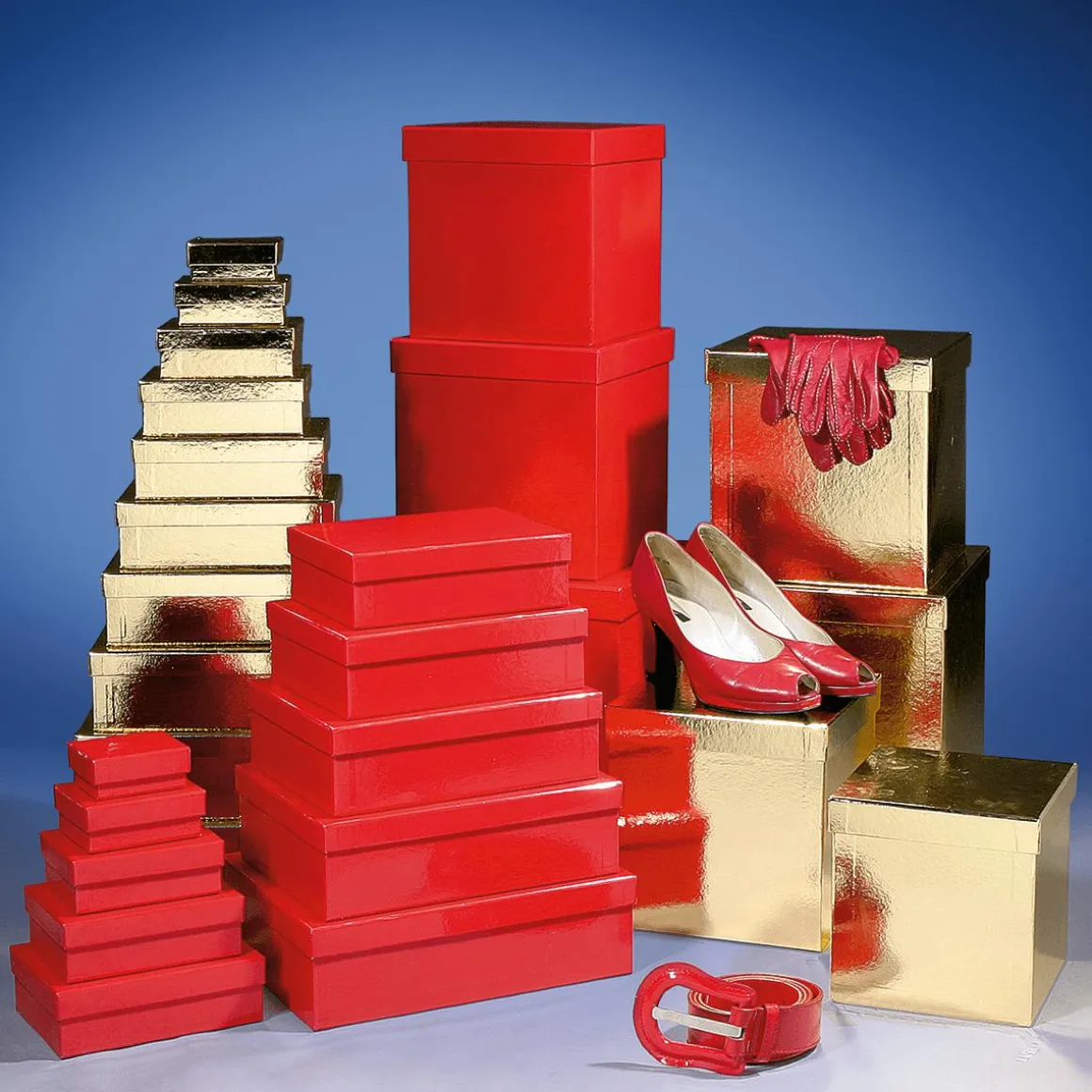 Cajas De Cartón De Regalo, Color Rojo, 10 Pz.