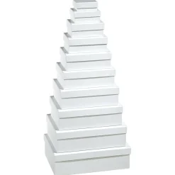 Cajas De Cartón De Regalo, Blanco, 10 Piezas