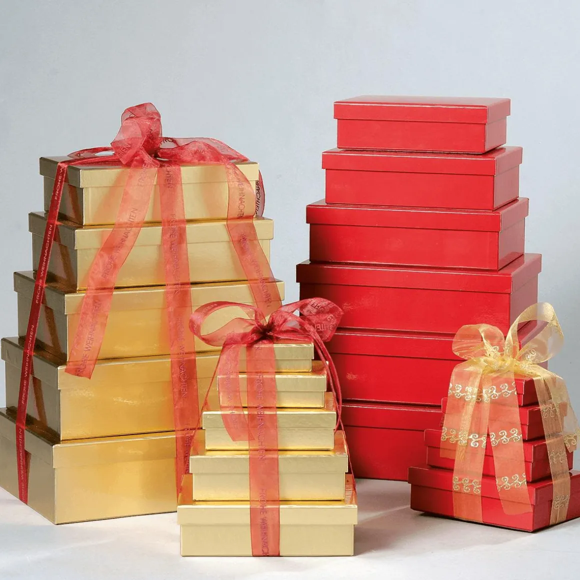 Cajas De Cartón De Regalo, Color Dorado, 10 Pz.