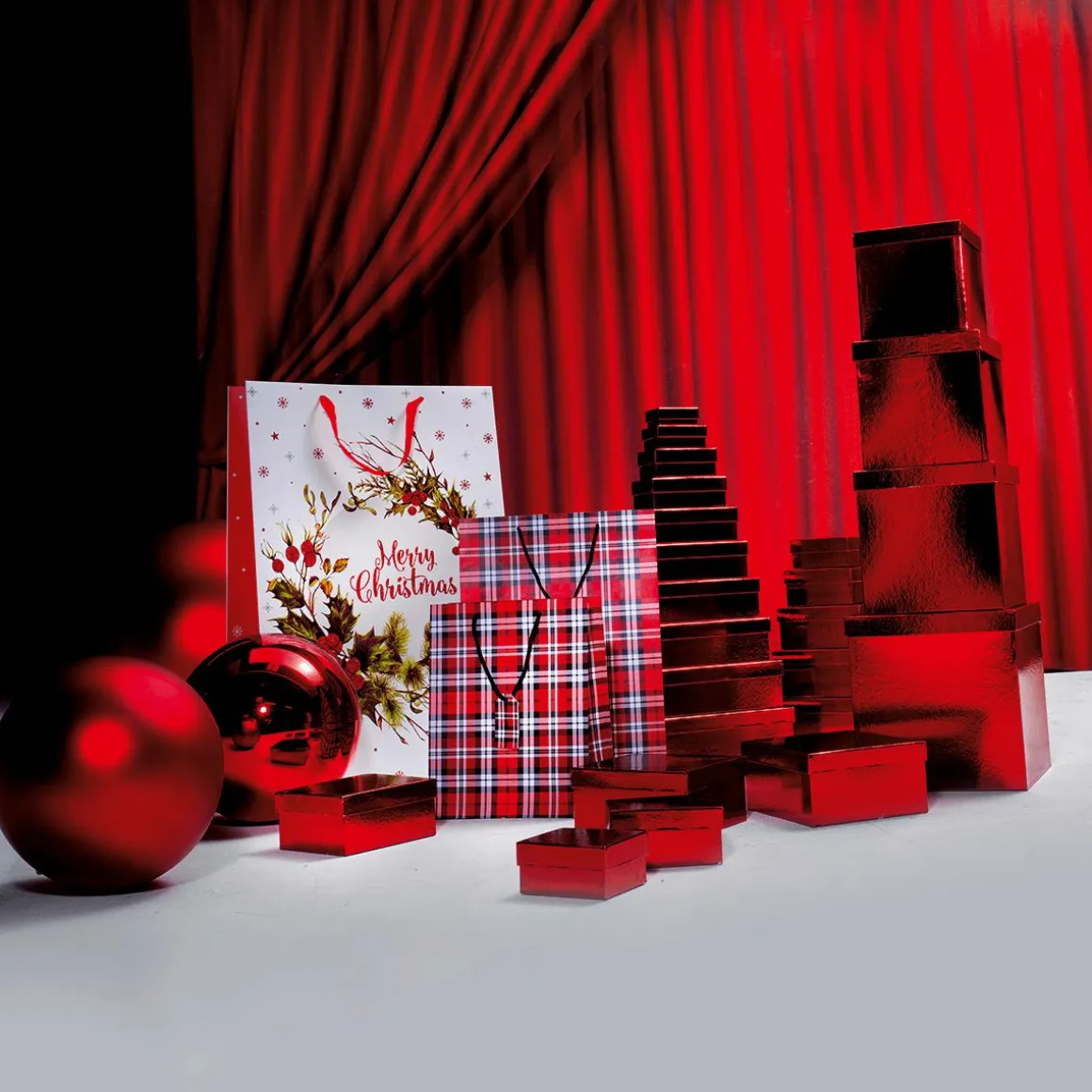 Cajas De Cartón De Regalo, Color Rojo, 4 Pz.