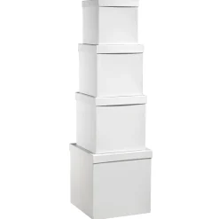 Cajas De Cartón De Regalo, Blanco, 4 Piezas