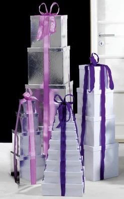 Cajas De Cartón De Regalo, Blanco, 4 Piezas