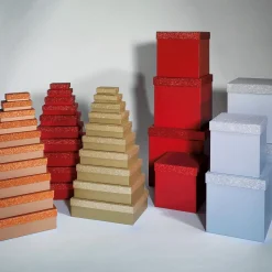 Cajas De Cartón De Regalo Color Dorado, 10 Pz.