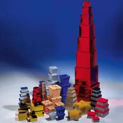 Cajas De Cartón De Regalo Metálicas, Oro, 5 Piezas