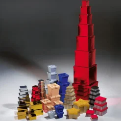 Cajas De Cartón De Regalo Metálicas, Oro, 5 Piezas