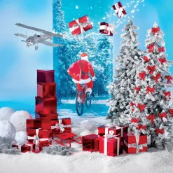 Cajas De Cartón De Regalo Majestic Metallic, Rojas, 8 Piezas