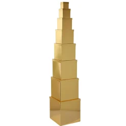 Cajas De Cartón De Regalo Majestic Metallic, Oro, 8 Piezas