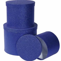 Cajas De Cartón De Regalo Azul, 3 Piezas